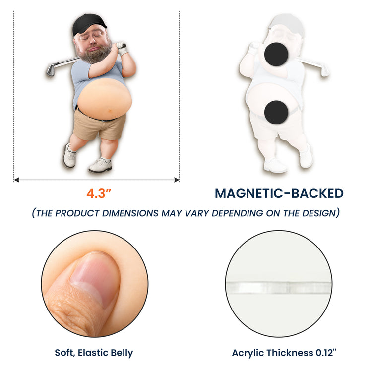 Funny-Custom-Face-For-Golf-Lovers,-Golf-Buddy,-Husband,-Dad-3D-Squishy-Personalized-Fridge-Magnet-5
