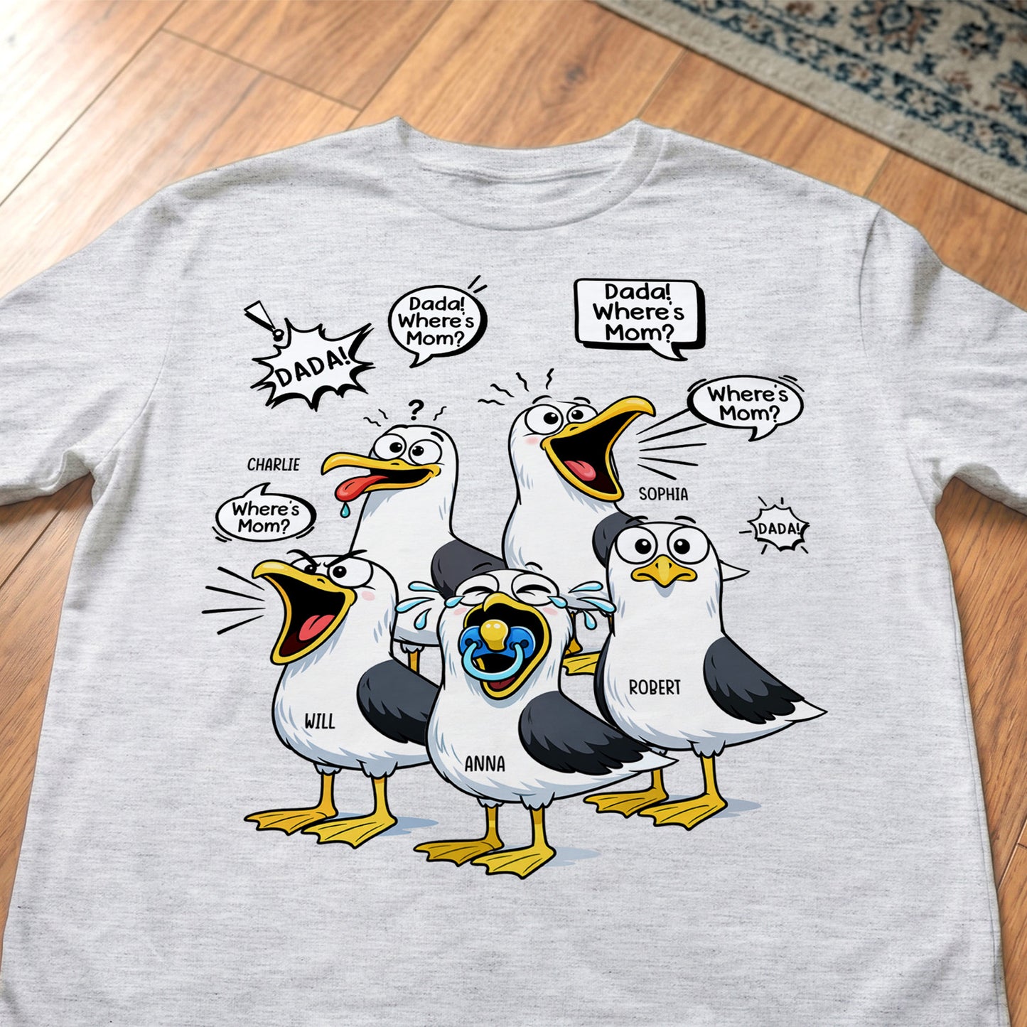Funny-Dad-Silly-Seagulls-Fun-Father's-Day-Gift-Personalized-Shirt-1