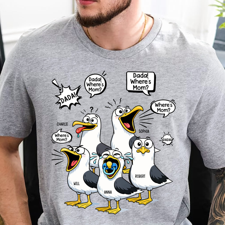 Funny-Dad-Silly-Seagulls-Fun-Father's-Day-Gift-Personalized-Shirt-2