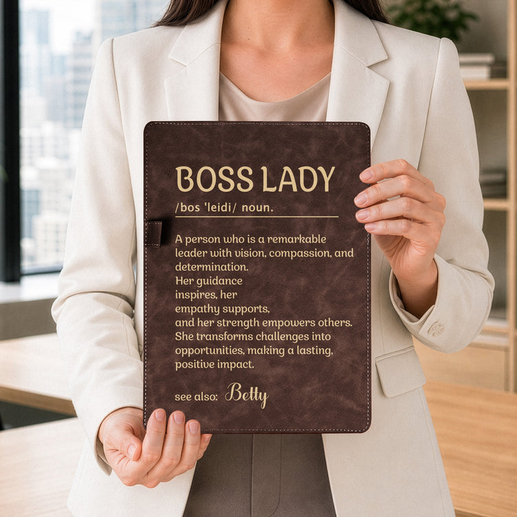 Funny-Definition-Exchange-Gifts,-Gag-Gift-For-Women,-Men,-Coworker,-Boss-Leather-Personalized-Clipboard-3