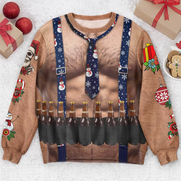 Funny-Drinks-Christmas-Sweatshirt,-3D-Muscle-Santa-Fake-Ugly-Xmas-Sweater,-Drinks-Belt-Holiday-Pullover-Personalized-Sweater-12