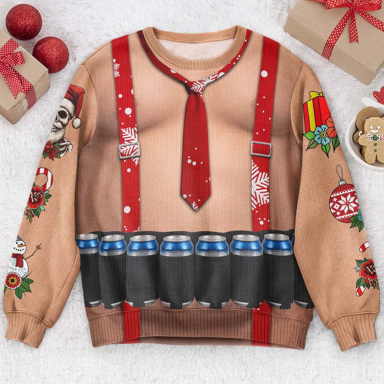 Funny-Drinks-Christmas-Sweatshirt,-3D-Muscle-Santa-Fake-Ugly-Xmas-Sweater,-Drinks-Belt-Holiday-Pullover-Personalized-Sweater-9
