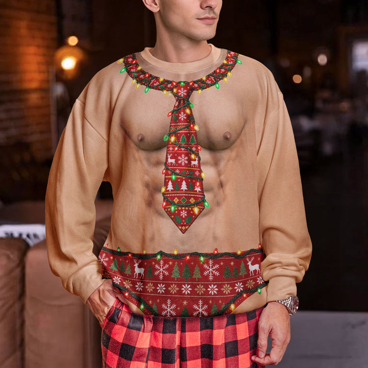 Funny-Hairy-Chest-Ugly-Christmas-Sweater,-Santa-Underwear-Xmas-Sweatshirt,-Gift-For-Men-Personalized-Sweater-3