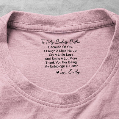 Funny Hidden Message For Besties, Friendship Thank You Gifts - Personalized Shirt