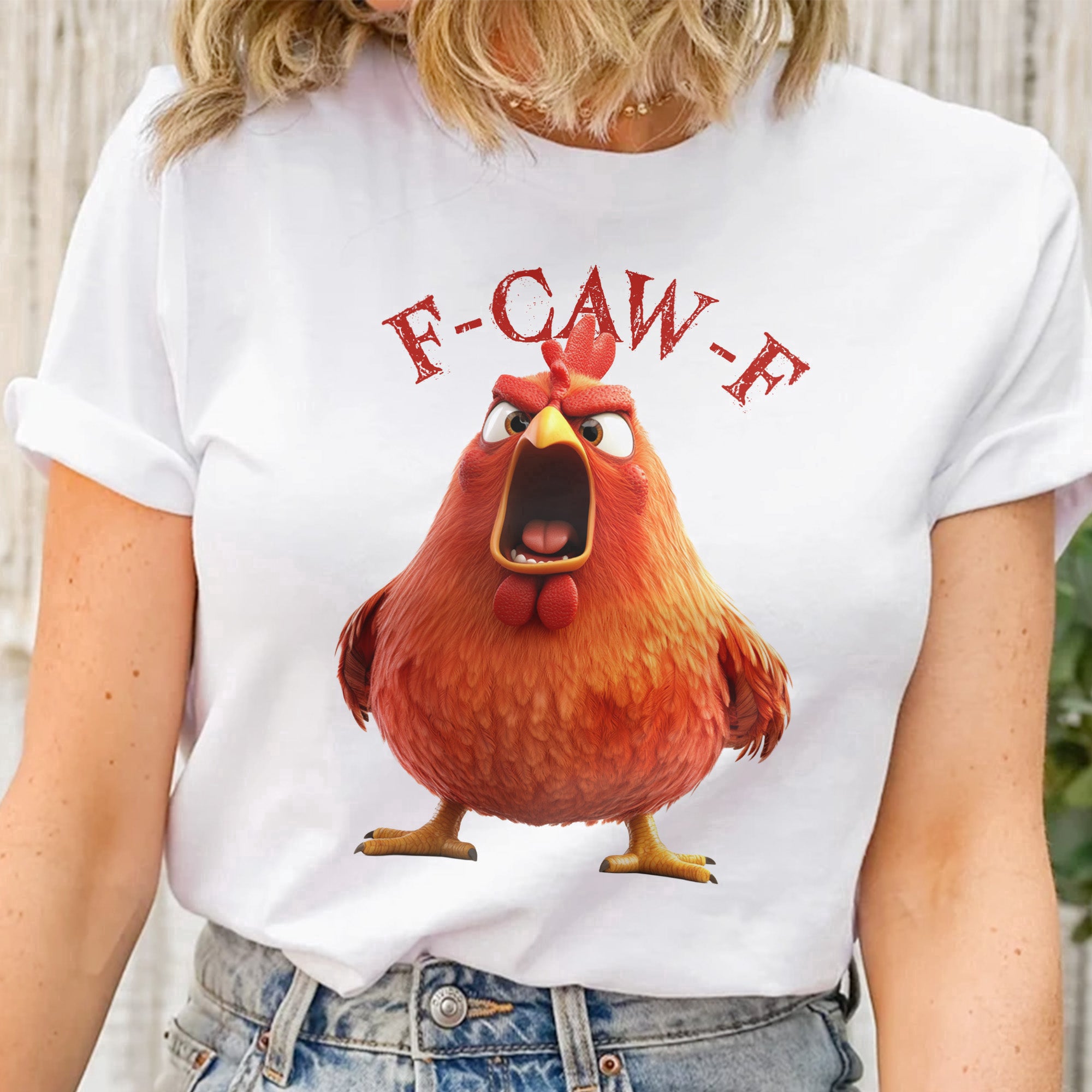 Funny Mug & Shirt - Humorous Crow F-Caw-F - For Coworkers, Friends - Custom Gift Set