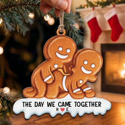 Funny Naughty Gingerbread Couples Christmas Silly Gifts - Personalized Ornament