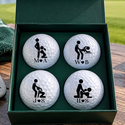 Funny Naughty Spicy Gift For Him, Husband, Boyfriend - Personalized Golf Ball