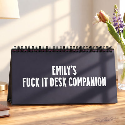 Funny Office Humor White Elephant Gag Gift Coworkers Sarcastic Desk Decor - Personalized Desk Flipbook
