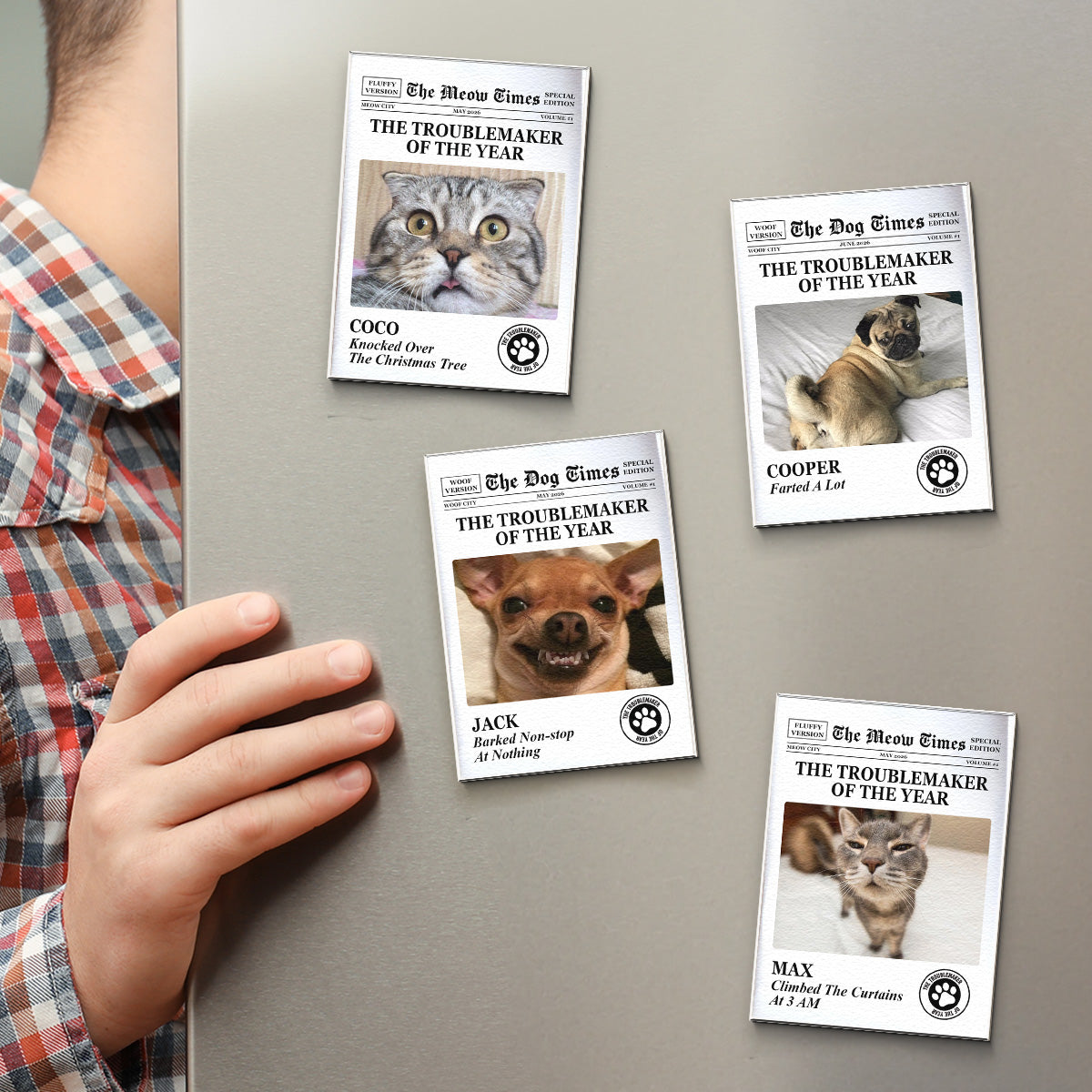 Funny-Pet-The-Trouble-Maker-Of-The-Year,-For-Dog-Lovers,-Cat-Lovers-Personalized-Magnet-2