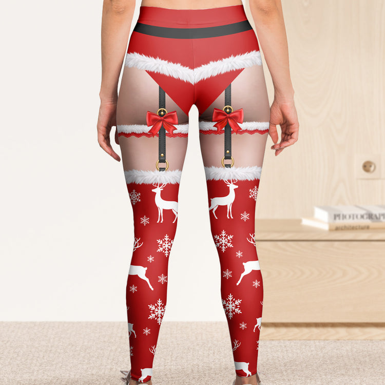 Funny-Santa-Nice-List-Pants,-Holiday-Gag-Gift,-Cute-Xma-Characters-Personalized-Leggings