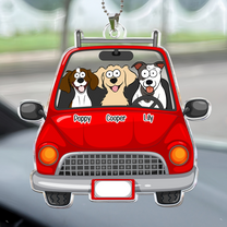 Fur Babies In The Car - Personalized Car Ornament