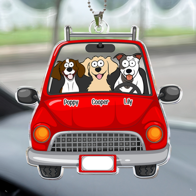 Fur Babies In The Car - Personalized Rear View Mirror Accessory
