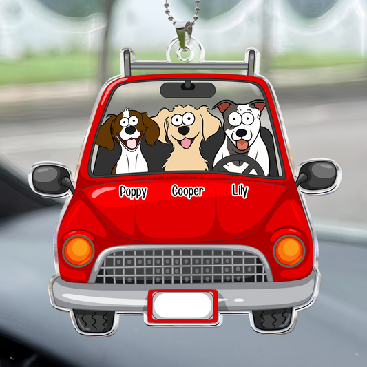 Fur Babies In The Car - Personalized Car Ornament