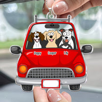 Fur Babies In The Car - Personalized Car Ornament