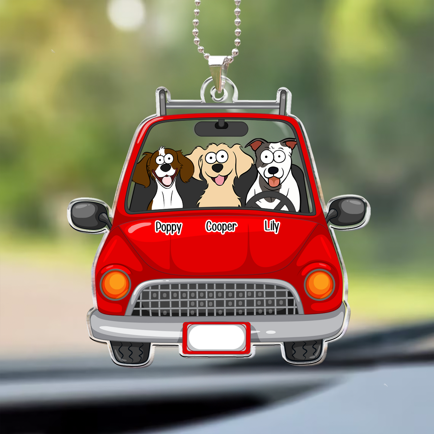 Fur Babies In The Car - Personalized Car Ornament