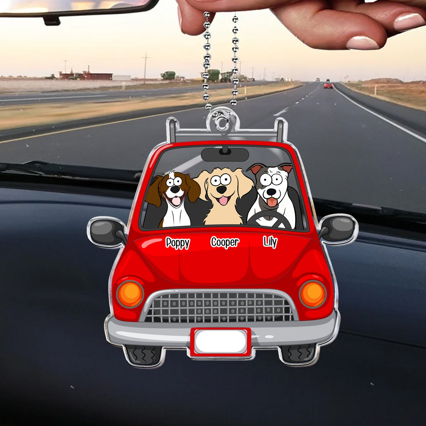 Fur Babies In The Car - Personalized Car Ornament