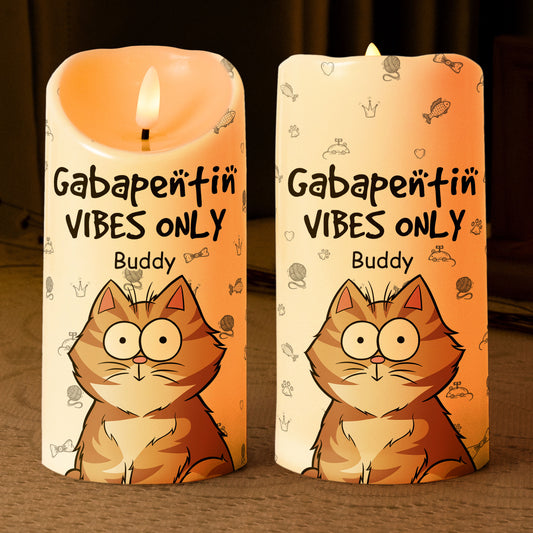 Gabapentin Vibes Only Funny Veterinary - Personalized LED Candle