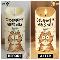 Gabapentin Vibes Only Funny Veterinary - Personalized LED Candle