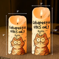 Gabapentin Vibes Only Funny Veterinary - Personalized LED Candle