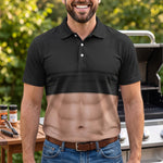 Gag-Gift For Him, Funny Belly For Men, Dad Bod, Muscle, Beer Belly Hilarious Party - Personalized Polo Shirt 3