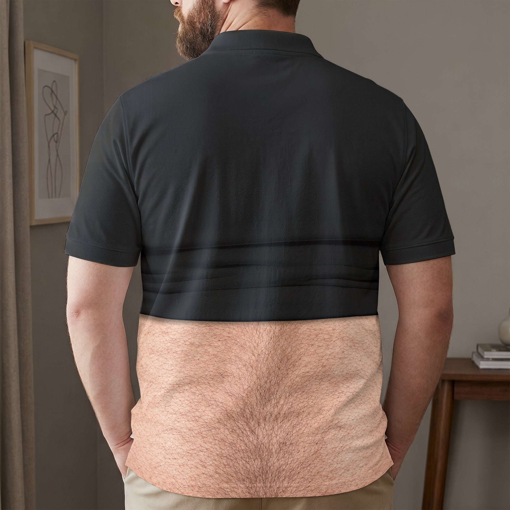 Gag-Gift For Him, Funny Belly For Men, Dad Bod, Muscle, Beer Belly Hilarious Party - Personalized Polo Shirt 5