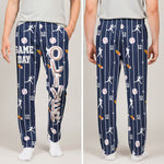 Game Day Baseball Pants Custom Name For Boy, Girl, Family - Personalized Lounge Pants