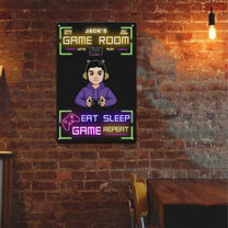 Game Room Decor - Personalized Metal Sign