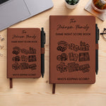 Game-Night-Score-Book-Custom-Family-Name,-Note-With-Pen-Personalized-Journal-3