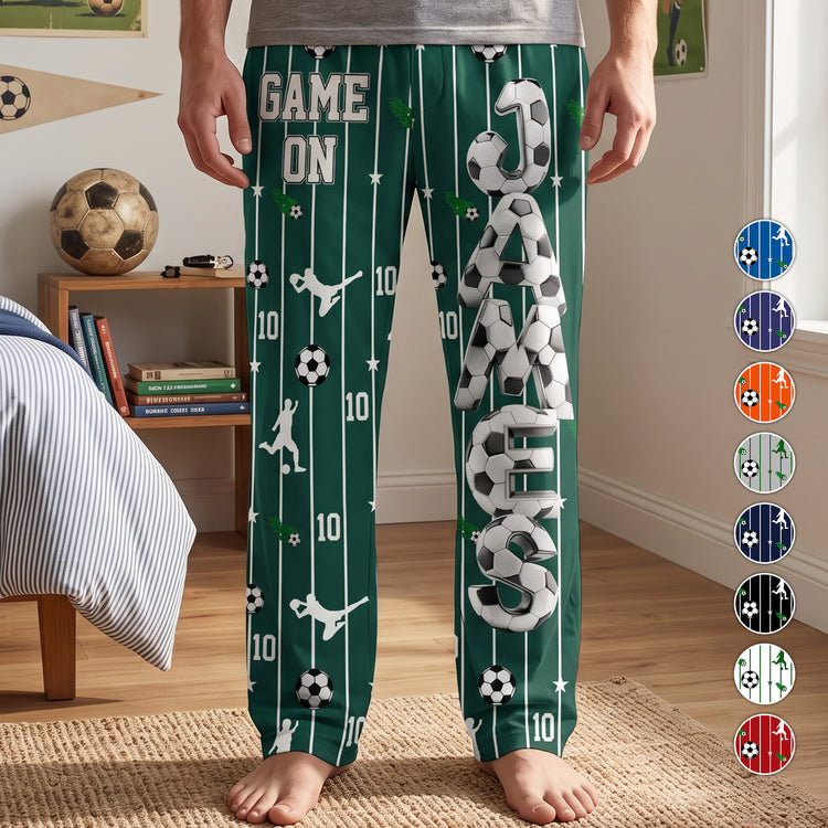 Game-Time-Soccer-Pants-Custom-Name-For-Boy,-Girl,-Family-Personalized-Lounge-Pants-1