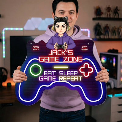 Game Zone Decor - Personalized Metal Sign