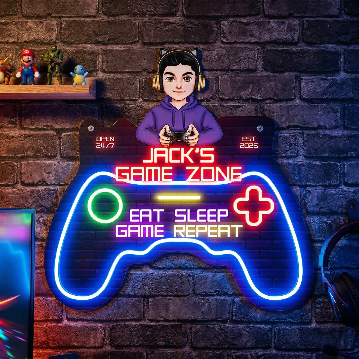 Game_Zone_Decor_Personalized_Metal_Sign_2