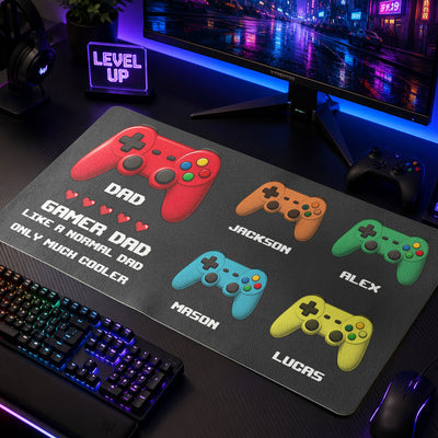 Gamer Dad Like A Normal Dad Only Much Cooler - Personalized Desk Mat