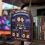 Gaming Couples Date Night Score Counter - Personalized Hanging Game Tracker