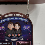 Gaming Couples Date Night Score Counter - Personalized Hanging Game Tracker