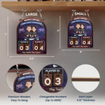 Gaming Couples Date Night Score Counter - Personalized Hanging Game Tracker