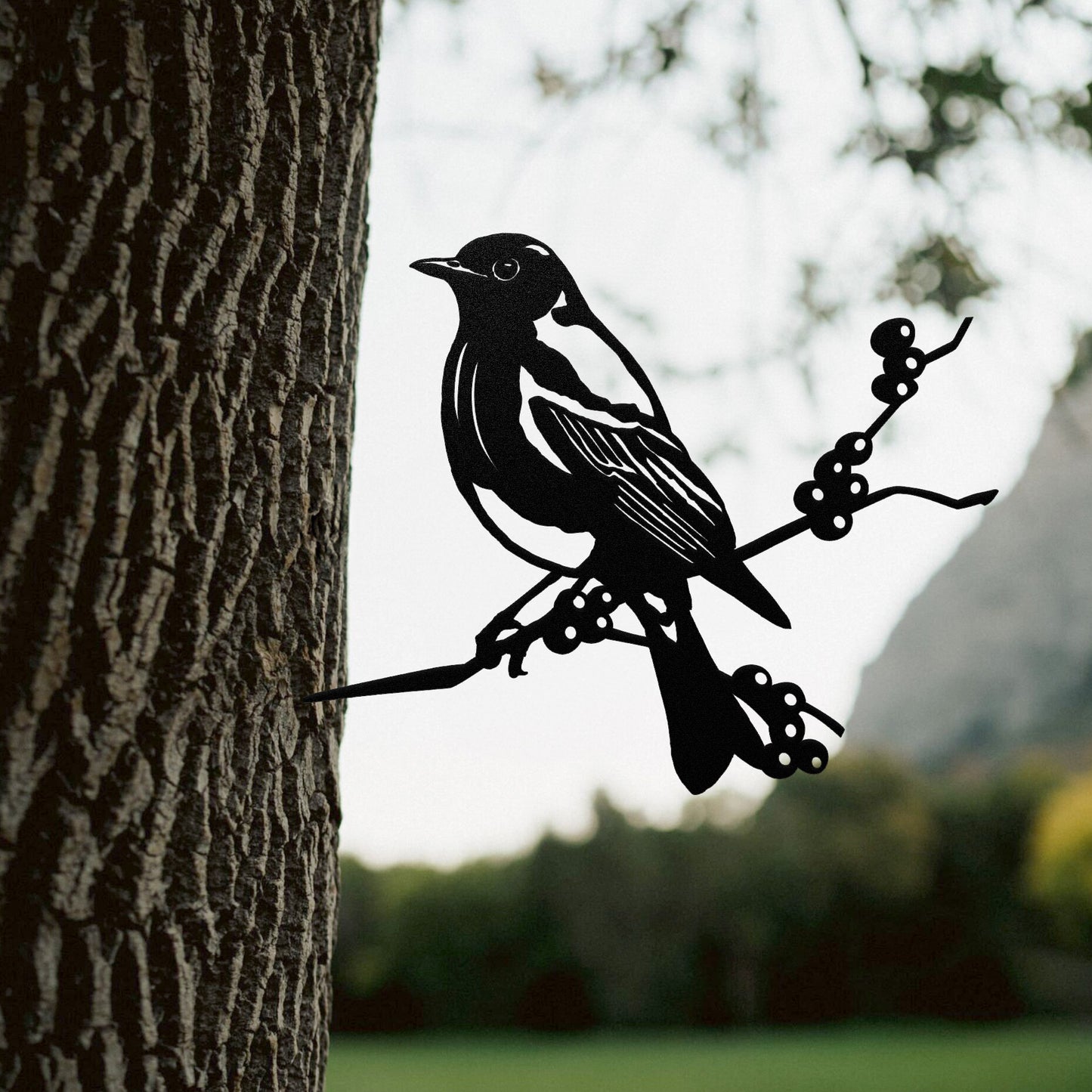 Garden Decoration With Bird Metal - Personalized Metal Sign