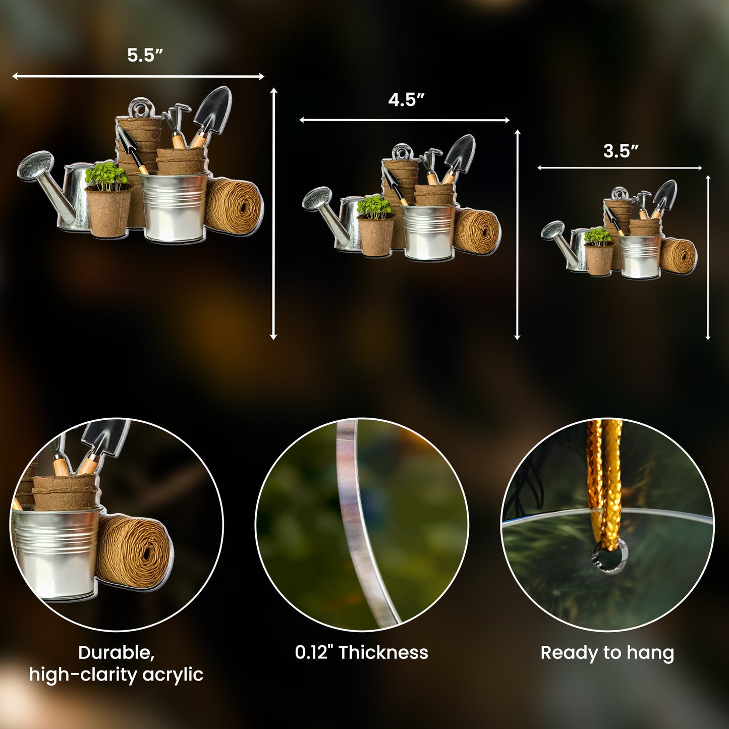 Garden Tool 2D Flat - Acrylic Ornament