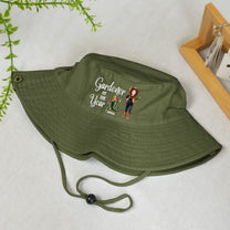 Gardener Of The Year Cartoon Version - Personalized Bucket Hat