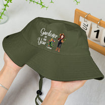 Gardener Of The Year Cartoon Version - Personalized Bucket Hat