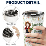 Gardening Is My Therapy Cartoon Version - Personalized Tumbler Cup