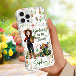 Gardening Is My Therapy - Personalized Clear Phone Case