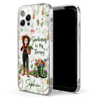 Gardening Is My Therapy - Personalized Clear Phone Case
