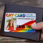 Gay Pride Card - Personalized Photo Aluminum Wallet Card