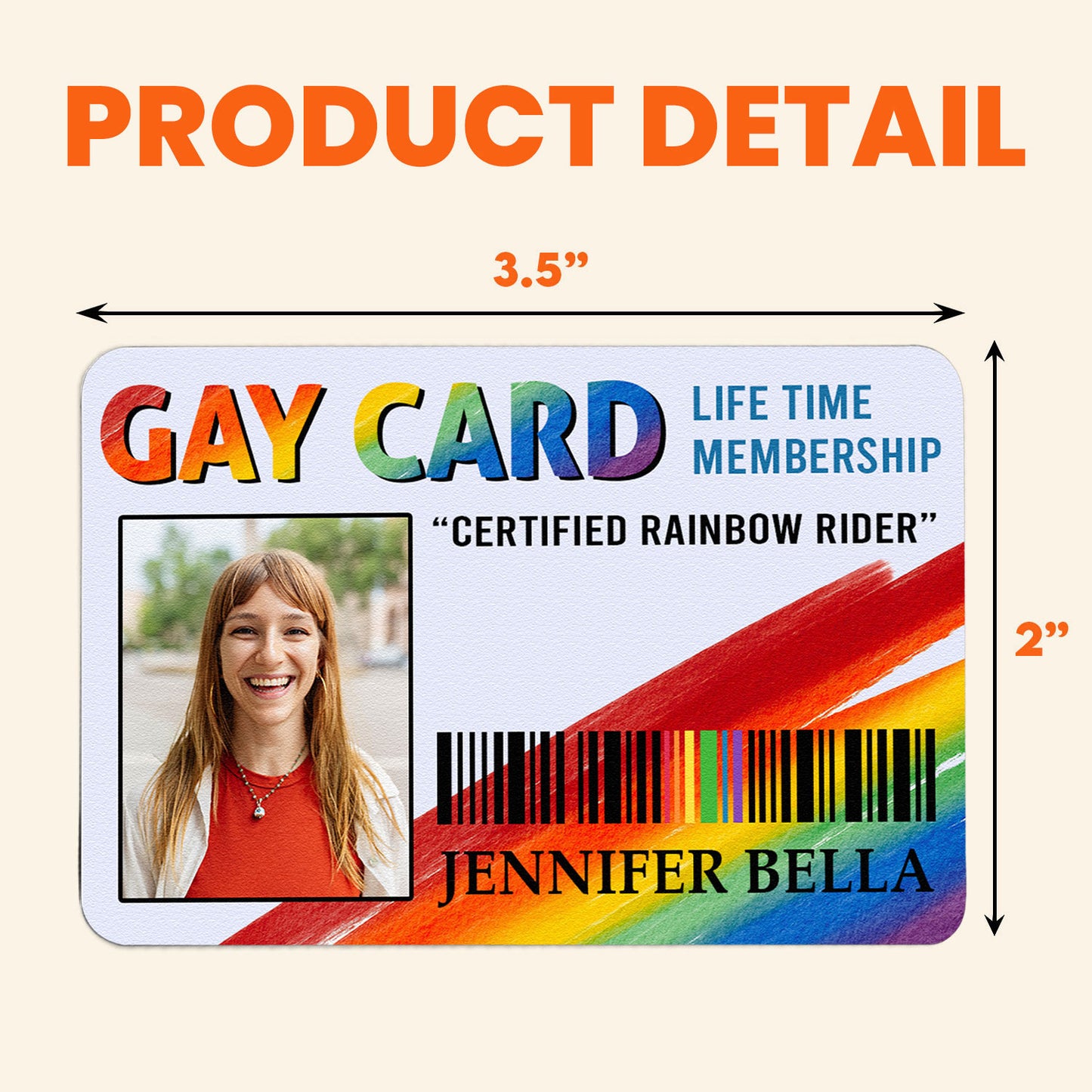 Gay Pride Card - Personalized Photo Aluminum Wallet Card