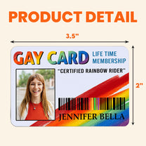 Gay Pride Card - Personalized Photo Aluminum Wallet Card
