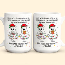 Ghost Friends Christmas Time - Personalized Mug