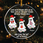 Ghost Friends Funny - Personalized Acrylic Ornament - Gift For Friend, Halloween Ornament