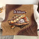 Gift For Baseball, Softball Lovers - Personalized Blanket
