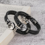 Gift For Brother - Personalized Photo Leather Bracelet