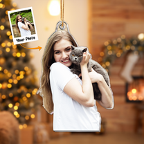 Gift For Cat Lovers Cat Mom Cat Dad - Personalized Acrylic Photo Ornament
